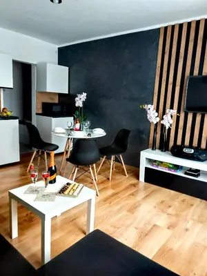 Kuchnia lub aneks kuchenny w obiekcie APARTAMENTY & DOMKI Chełmsko Śląskie