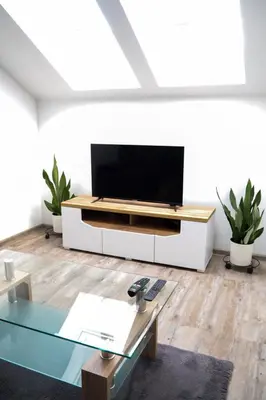 Telewizja i/lub zestaw kina domowego w obiekcie Apartament przy Małej Panwi 