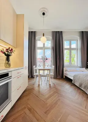 Kuchnia lub aneks kuchenny w obiekcie Apartamenty Lubin - Noclegi Lubin