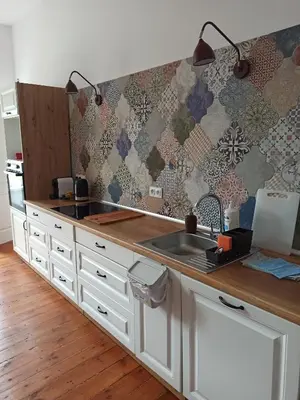 Kuchnia lub aneks kuchenny w obiekcie Apartament PAPROTKA 100m