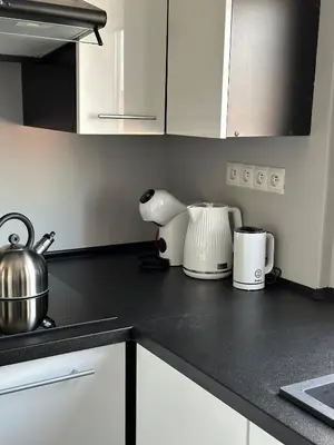 Kuchnia lub aneks kuchenny w obiekcie Apartament Festiwalowy