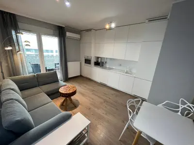 Kuchnia lub aneks kuchenny w obiekcie I&M Apartments Sikorskiego Wrocław