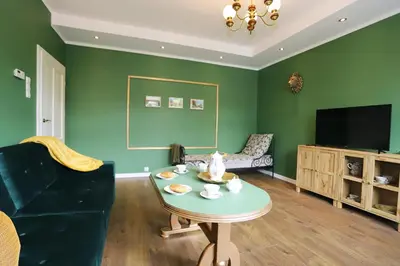 Telewizja i/lub zestaw kina domowego w obiekcie Apartament Stary Zdrój