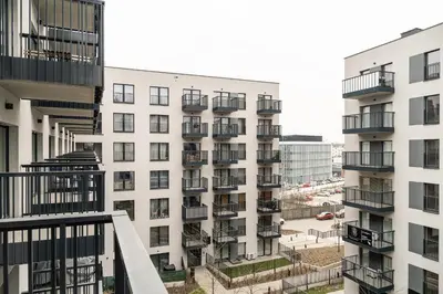 Budynek, w którym mieści się apartament