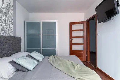 Łóżko lub łóżka w pokoju w obiekcie Comfortable in Old Town with Parking-Sokolnicza by #Hoomvi
