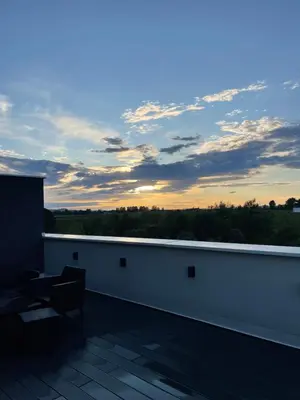 Balkon lub taras w obiekcie Apartament na Letniej z dużym tarasem z widokiem na góry