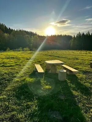 Wschód lub zachód słońca widziany z tego domu wakacyjnego