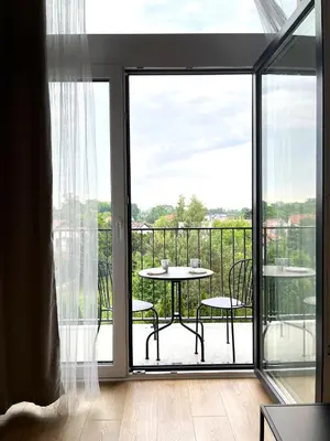 Balkon lub taras w obiekcie Zarembowicza Apt 38 - Self Check-In 20h - Parking &Lift