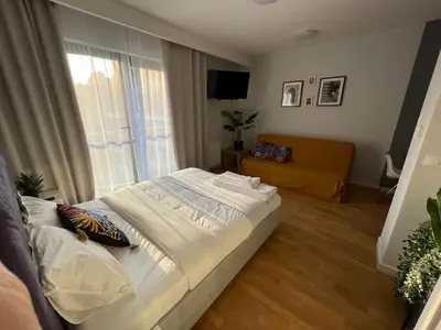 Łóżko lub łóżka w pokoju w obiekcie Komfort w najlepszej lokalizacji