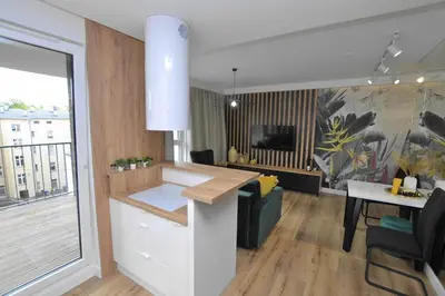 Część wypoczynkowa w obiekcie APARTAMENT KRÓLOWEJ BONY- z garażem Centrum Gliwic