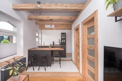 Kuchnia lub aneks kuchenny w obiekcie Apartament Nowy Świat 2
