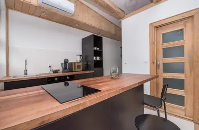 Kuchnia lub aneks kuchenny w obiekcie Apartament Nowy Świat 2