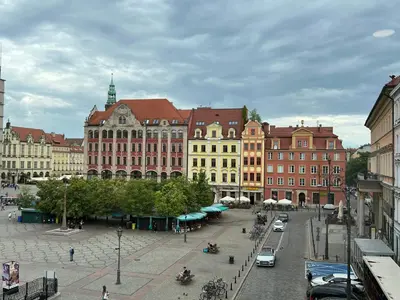 Widok na miasto Wrocław z tego apartamentu