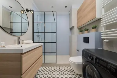 Łazienka w obiekcie Cozy Studio Wroclaw Nadodrze for 3 Guests with Balcony by Noclegi Renters