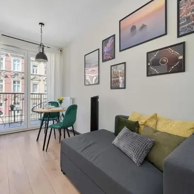 Cozy Studio Wroclaw Nadodrze for 3 Guests with Balcony by Noclegi Renters