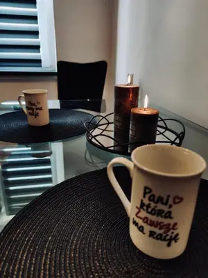 Część wypoczynkowa w obiekcie Apartament z parkingiem