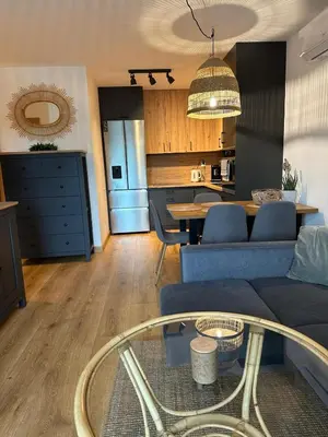 Kuchnia lub aneks kuchenny w obiekcie Apartament 32 Rowery, Spacery w Dolinie Baryczy - 5D Apartamenty