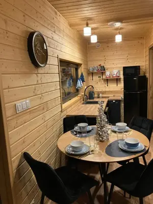 Kuchnia lub aneks kuchenny w obiekcie Domek nad rzeką