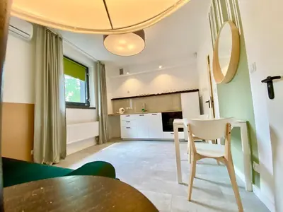 Kuchnia lub aneks kuchenny w obiekcie Apartamenty Młyńska 3A