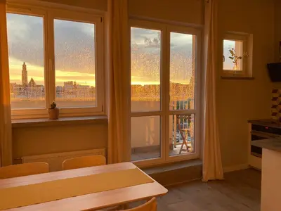 Balkon lub taras w obiekcie Apartament Zachody nad Wrocławiem