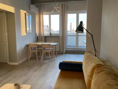 Część wypoczynkowa w obiekcie Apartament Zachody nad Wrocławiem