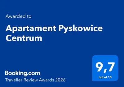 Certyfikat, podpis lub inny dokument wystawiony w obiekcie Apartament Pyskowice Centrum