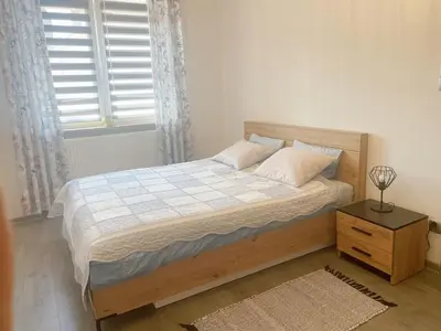 Łóżko lub łóżka w pokoju w obiekcie Apartament Pyskowice Centrum