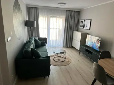 Telewizja i/lub zestaw kina domowego w obiekcie Apartamenty Wroclawia Centrum