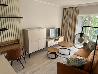 Telewizja i/lub zestaw kina domowego w obiekcie Apartamenty Wroclawia Centrum