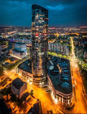 Widok na miasto Wrocław z tego apartamentu