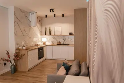 Kuchnia lub aneks kuchenny w obiekcie Apartament 8 Rozmarynowa 2 Residence Opole