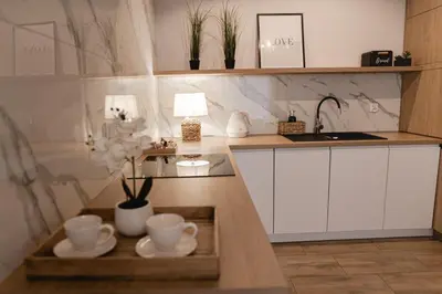 Kuchnia lub aneks kuchenny w obiekcie Apartament 8 Rozmarynowa 2 Residence Opole