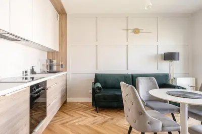 Kuchnia lub aneks kuchenny w obiekcie RentPlanet - Apartamenty Księcia Witolda