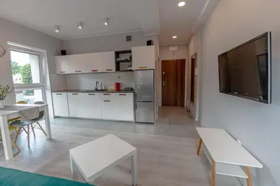 Kuchnia lub aneks kuchenny w obiekcie Emerald Apartament przy deptaku