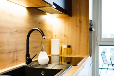 Kuchnia lub aneks kuchenny w obiekcie Apartamenty Jawor Fire Energy Jawor