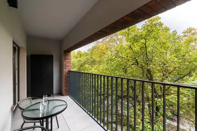 Balkon lub taras w obiekcie ApartWro 8th - City Square, Railway Station (balcony, garage)