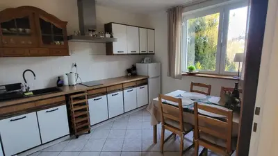 Kuchnia lub aneks kuchenny w obiekcie Cisza i Las - Dom na wyłączność, Prywatny Las, 2 pokoje, Polanica Zdrój