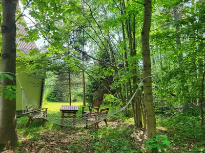 Ogród w obiekcie Cisza i Las - Dom na wyłączność, Prywatny Las, 2 pokoje, Polanica Zdrój