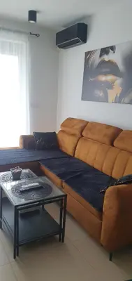 Część wypoczynkowa w obiekcie Apartament JB 56m2 parking,balkon,2sypialnie