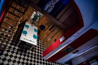 Plan piętra w obiekcie Vintage BDSM Kinky Apartment - ENTIRE 65m2 space for up to 6-guests - FULLY EQUIPPED