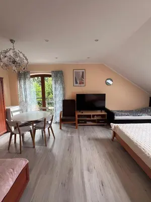 Telewizja i/lub zestaw kina domowego w obiekcie Apartament Pod Orzechem