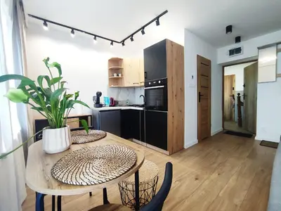 Kuchnia lub aneks kuchenny w obiekcie Apartamenty Anka Szczawno Zdrój