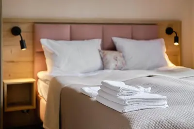 Łóżko lub łóżka w pokoju w obiekcie Villa Winkler