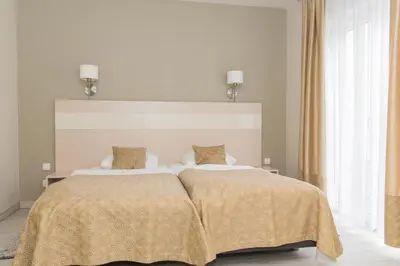 Łóżko lub łóżka w pokoju w obiekcie VacationClub - Solden Apartament 7