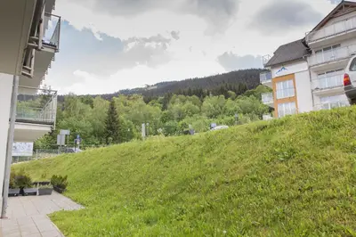 Widok na góry z tego apartamentu
