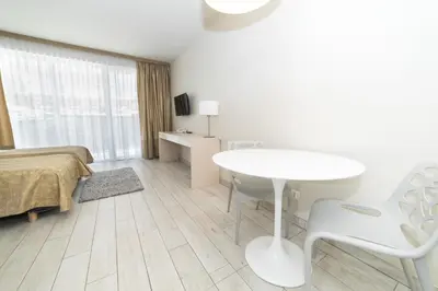 Łóżko lub łóżka w pokoju w obiekcie VacationClub - Solden Apartament 29
