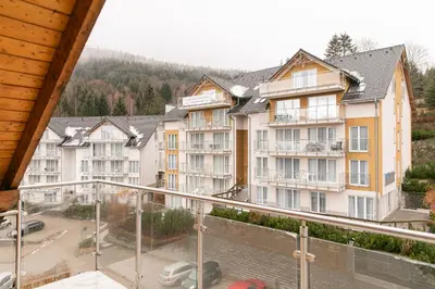 Widok na góry z tego apartamentu