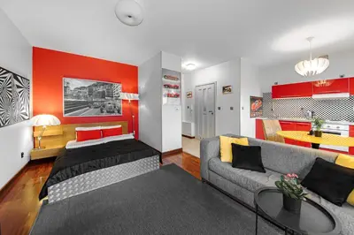 Kuchnia lub aneks kuchenny w obiekcie Aura Apartment