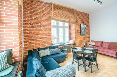 Część wypoczynkowa w obiekcie Komfortowy loft w centrum ~ Self Check-In 24h