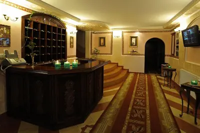 Telewizja i/lub zestaw kina domowego w obiekcie Gościniec Willa Sandra